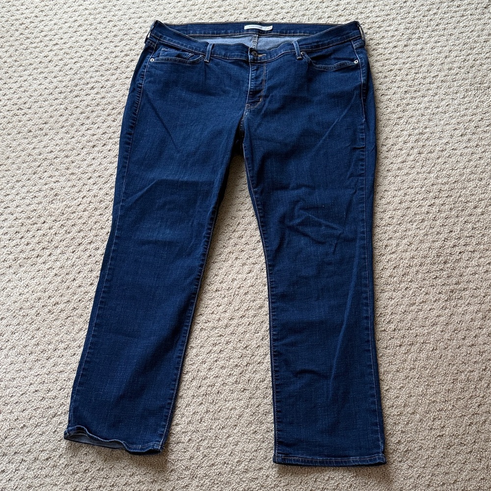 Levi’s 20W Classic Straight Jeans – Indigo Blue Mid-Rise Denim
